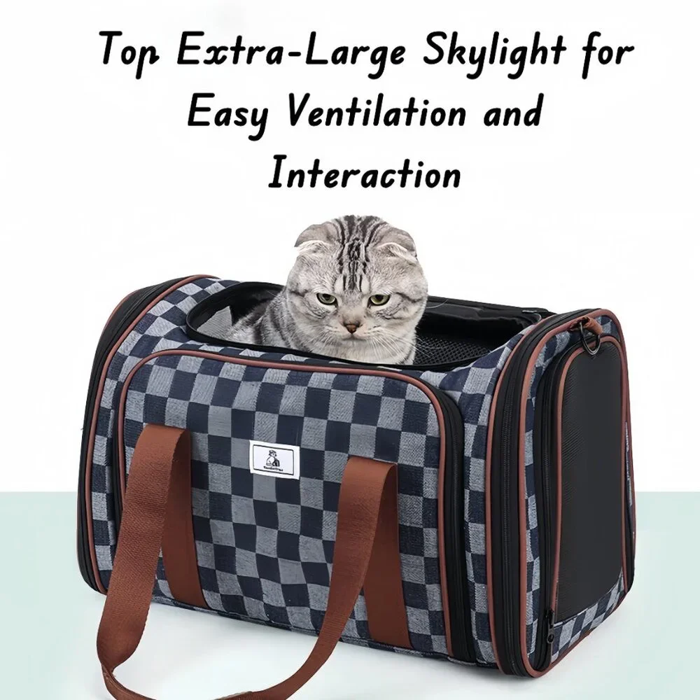 portable cat carrier for large cats-soft small dog